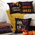 thumbnail image 6 of XILAIGO Sanderson Sisters Hocus Pocus Halloween Throw Pillow Cover 4-Pack 18 x 18 Halloween Decoration Square Decorative Farmhouse Cushion Case for Sofa Couch, 6 of 7
