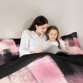 thumbnail image 5 of Homewish Vintage Artwork Adult Bedding Comforter Set, Black Pink Square Abstract Twin Comforter Sets, Fashion Oil Printing Reversible Bedding Set, Microfiber Bedroom Decor, 2-Piece, 5 of 8