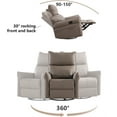 thumbnail image 4 of KEHOMY Rocking Recliner Chair,360 Degree Swivel Nursery Rocking Chair,Glider Chair,Modern Small Rocking Swivel Recliner Chair for Bedroom,Living Room Chair Home Theater Seat,Side Pocket, Brown, 4 of 18