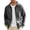 #Gray_007, variant on Mens Plain Full Zip Hooded Sweatshirt, Lightweight Fleece Long‑Sleeve Hoodie Jacket with Drawstring Hood & Spacious Pocket