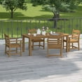 thumbnail image 5 of Williamspace 70.86" Outdoor Patio Dining Table for 4-6, 1pc Rectangle All Weather Table Outdoor Furniture for Backyards, Porches, Gardens or Poolside, Outdoor Indoor, HIPS Material, Teak, 5 of 6