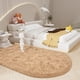 thumbnail image 1 of Alfombra LOCHAS 100x190 cm Beige Suave y Esponjosa Ovalada para Dormitorio, 1 of 7
