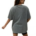 thumbnail image 2 of Women's Gameday Couture  Gray Austin FC Tackle Titan Oversized Snow Wash T-Shirt, 2 of 3