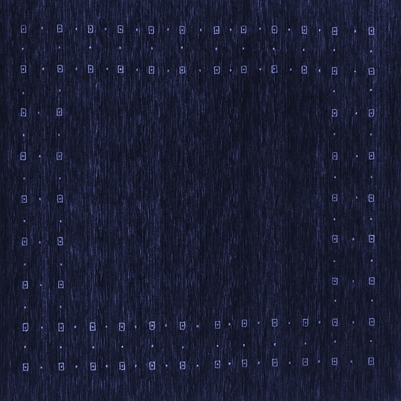 Ahgly Company Machine Washable Indoor Square Abstract Blue Contemporary Area Rugs, 3' Square