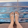 thumbnail image 3 of Comwarm Women's Flip Flops Summer Beach Sandals Soft Foam Women's Sandals, Gray, 3 of 6