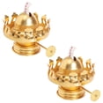 thumbnail image 4 of ColoMX 2pcs Lámpara de queroseno Regulador de metal base Vintage Accesorios de lámparas de aceite de vidrio, 4 of 8