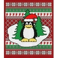 thumbnail image 4 of Old Glory Mens Penguin on Ice Ugly Christmas Sweater Long Sleeve T Shirt, 4 of 6