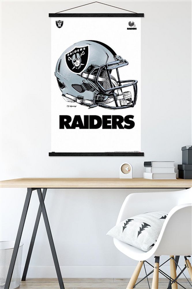 NFL Las Vegas Raiders – Helmet 20 Wall Poster, 14.725 x 22.375, Framed 