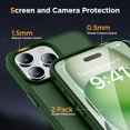 thumbnail image 3 of 3-in-1 Entronix Bundle for iPhone 15 Pro, Magnetic Sturdy Matte Case 2 Screen Protector, Green, 3 of 7
