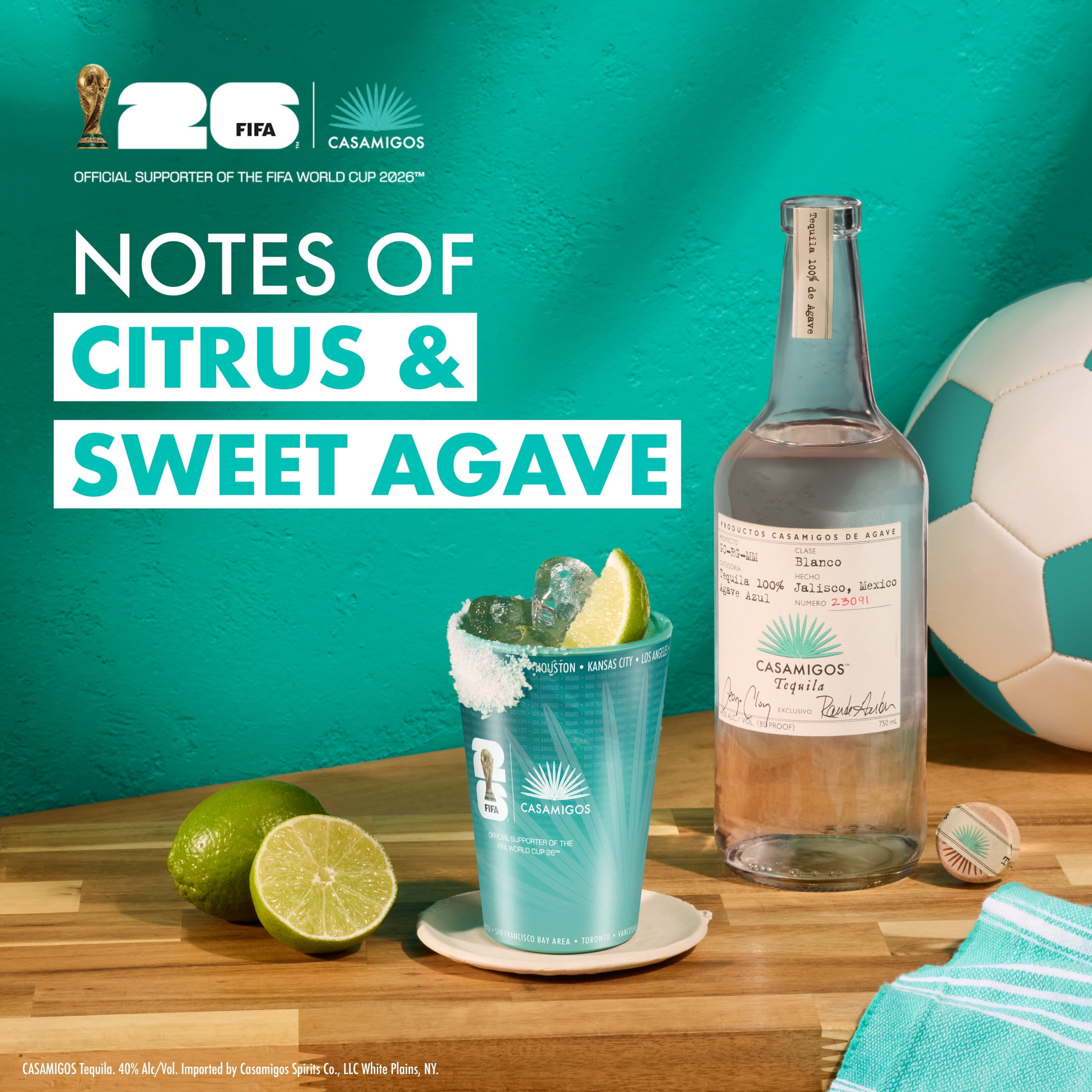 Casamigos Blanco Tequila, 750 mL, 40% ABV