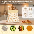 thumbnail image 5 of 2-Pack Beeswax Bread Bags for Sourdough, XL Reusable Cotton Beeswax Bags for Homemade Bread with Zipper, Sourdough Storage & Keep Fresh (12 x 17 in), 5 of 7