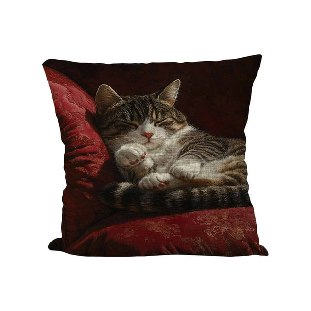 Décor de Salon Coussin Imprimé d'Animaux Mignons 45x45 cm Coussin de Sofa