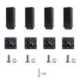 thumbnail image 5 of QLLY Patas de metal ajustables para muebles de 6 pulgadas, patas cuadradas para muebles de mesa de oficina, juego de 4 (negro), 5 of 5