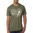 thumbnail image 1 of Wild Bobby His Grace Is Enough Heart Inspirational/Christian Men Premium Tri Blend Tee, Military Green, Medium, 1 of 5