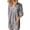 Gray, variant on Women's Cotton Linen Baby Doll Dress Summer Casual Tunic Pleated Flowy Swing Short Sleeve Black V Neck Mini Dress Women's Casual Summer T Shirt Dresses Short Sleeve Swing Dress