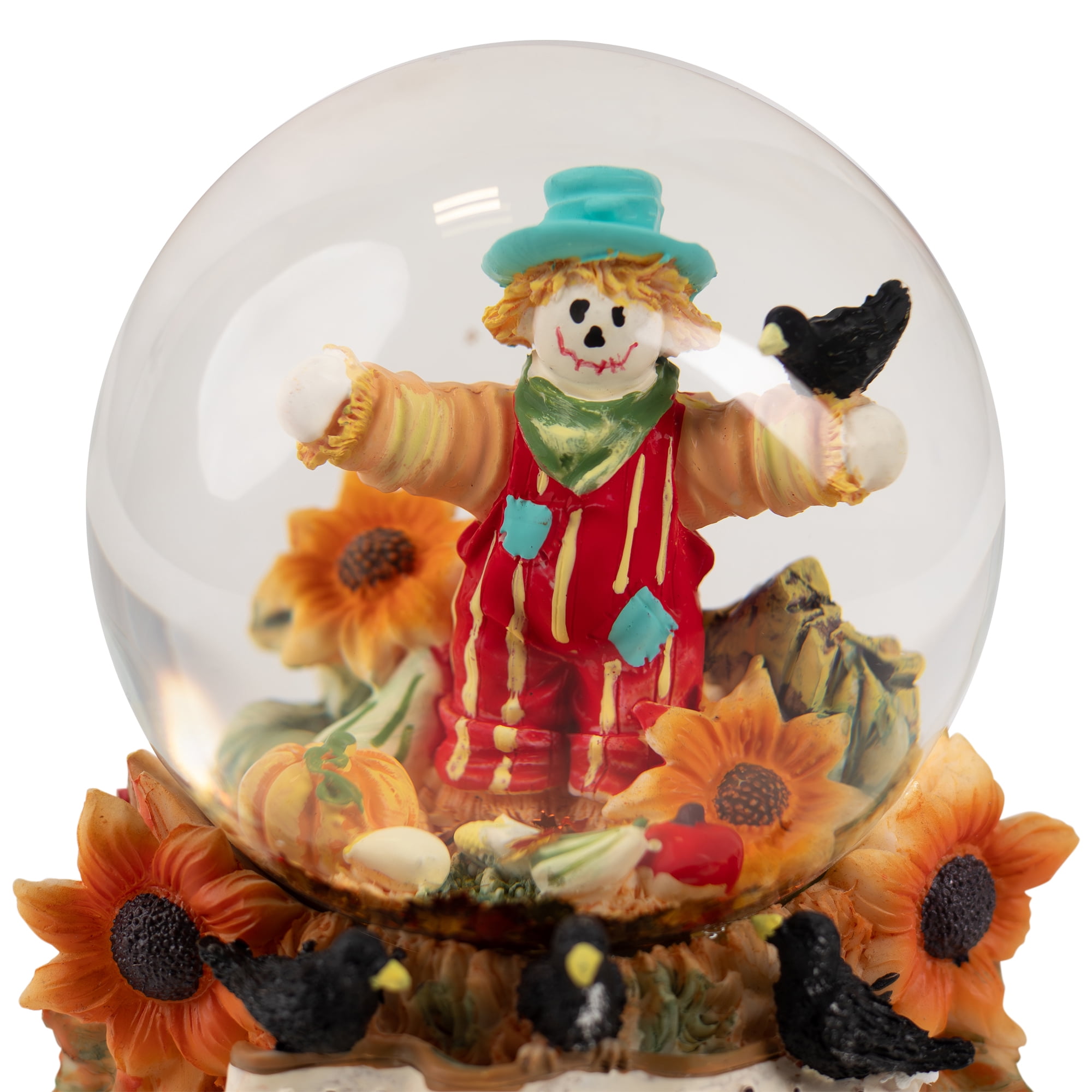 Northlight Scarecrow Happy Fall Harvest Snow Globe - 5.5"