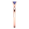 thumbnail image 3 of 0.5 ct Round Cut Simulated Tanzanite Solitaire Engagement Ring for Women in 18K Rose Gold, 3 of 5