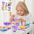 thumbnail image 4 of Staron under $5! 25PCS Kitchen Tea Set Toy Pink Purple Green, Simulated High Tea Desserts Food Play, Children's Pretend Play for Birthday Gift, 4 of 6