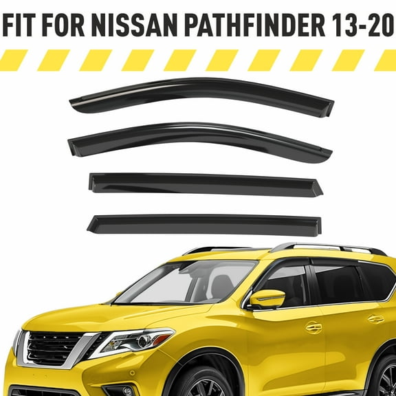 AEROGUYS Tape-On Window Deflectors Extra Durable Window Visors Rain Guards Fit for Nissan Pathfinder 2013-2020, Sun Visors, Wind Deflectors, Vent Visors, Car Accessories - 4pcs. AG0101