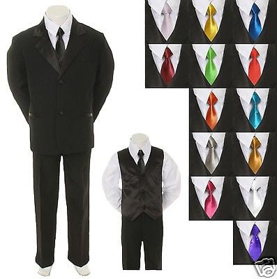Toddler & Kids 14 Colors SATIN LONG NECK TIE for BOY'S Suit & Tuxedo Size 2T 14 