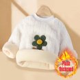 thumbnail image 2 of Swuxness Toddler Long Sleeve Sweatshirts, Toddler Winter Tops , Boys and Girls Quilted Lined Fleece Pullover Outer Wear Crew Neck Sweatshirt White, 4-5 Years, 2 of 5
