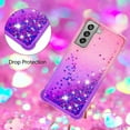 thumbnail image 6 of Samsung Galaxy S21 FE (Not S21) Case,Strap Crossbody Gradient Quicksand Bling Sparkle Flowing Liquid Floating with Neck Cord Lanyard Strap Cover for Samsung Galaxy S21 FE LSGS Pink Mauve, 6 of 14