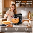 thumbnail image 5 of Stand Mixer, 5.3QT Tilt-Head Kitchen Mixer with Stainless Steel Bowl, 10 Speeds, Dough Hook, Beater & Whisk for Bread Dough, Cakes & Cookies, 5 of 9