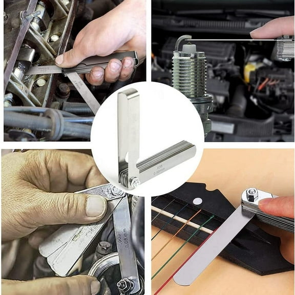 Feeler Gauges,Thickness Gauge,Manganese Steel Feeler Gauge, Metric/Imperial for Measuring Gap Width and Thickness (0.04-0.88 mm, 32 Blades)