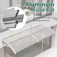 thumbnail image 6 of Macrout 78.2”x 37.8”Outdoor Window Awning Exterior with Polycarbonate Panels for Door Entrance, Air Conditioner, Front and Back Patio Door Canopy for Sun Shelter, UV, Rain, Snow Protection(White), 6 of 10