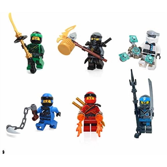 LEGO Ninjago Masters of Spinjitzu Minifigures Lloyd Jay Cole Zane Kai Nya 6-Piece