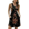 thumbnail image 5 of Aiyino Women's Sleeveless Summer Casual Sundress Short Dress With Pockets, 5 of 7