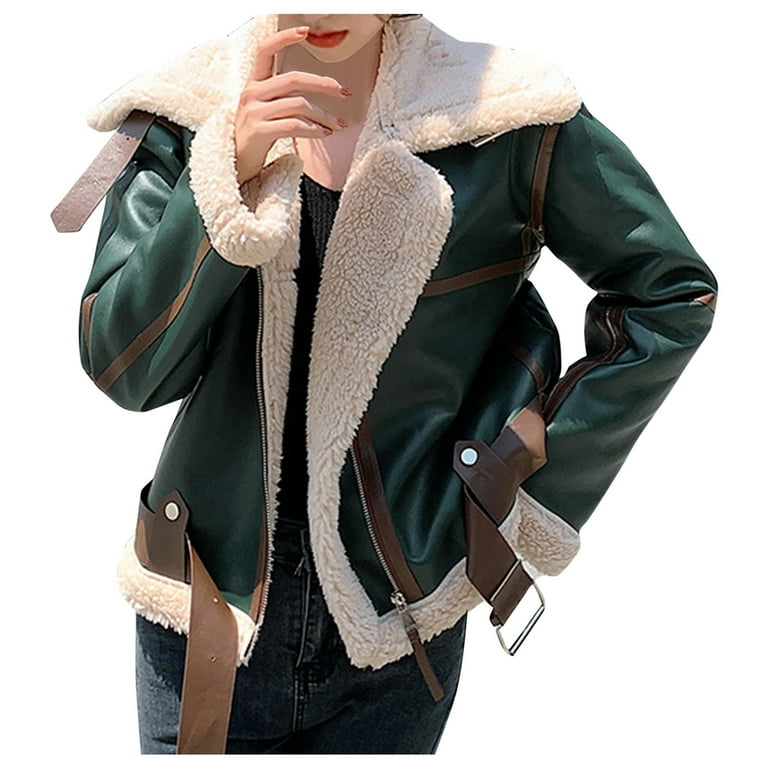 double faced jacket green
