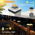 thumbnail image 4 of Luces solares Post Cap Vighep 4x4, paquete de 12 unidades, impermeables, 4 of 8