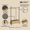 thumbnail image 4 of Paloma Open Hanging Closet in Natural Oak made from Engineered Wood, 4 of 9