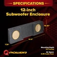 thumbnail image 3 of QPower Dual 12" Underseat Sub Box for Chevy Silverado & GMC Sierra XCab Classic 1996-2006, 3 of 12