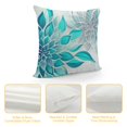 thumbnail image 4 of Shiartex  Throw Pillow Cover Teal White Turquoise Blue Gray Dahlia Mod Baby Decorative Pillow Case Home Decor Square  Pillowcase, 4 of 5