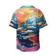 thumbnail image 2 of Haiem Colorful Whimsical Earth Men's Casual Shirts Short Sleeve Button Down Shirts Fashion Textured Summer Beach Shirt-4X-Large, 2 of 7