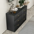 thumbnail image 7 of Spaco Dresser for Bedroom 6 Drawers Dresser Chest of Drawer Bedroom Furniture, Black Dresser, 7 of 7