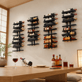 2-set 8 Tier Wall Mount Wine Rack (16 Tiers) Racks For Bottles Display ...