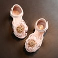 thumbnail image 3 of Oalirro Flat Sandals Toddler Infant Kids Baby Girls Lace Floral Party Princess Leather Shoes Sandals, 3 of 7