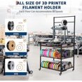 thumbnail image 2 of 3D Printer Rack Filaments Storage - Rolling 3d Printing Stand Filament Organizer, Spools Holder Racks Cart with Wheels, Heavy Duty Shelf Hold Spool PLA, ABS, PETG for Garage Office Workshop, 2 of 9