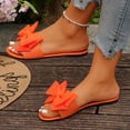 thumbnail image 4 of Alkepwun House Slippers Women's Summer Solid Color Bow Flat Casual Non-Slip Sandals Lightweight Comfort Versatile Slip On Open Toe Outdoor Shoes, 4 of 9