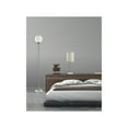 thumbnail image 4 of Fiona Torchiere Floor Lamp in a Brushed Steel Finish and White Marble Base, 4 of 5