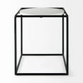 thumbnail image 4 of Suspended White Marble Black Metal Geo Side Table, 4 of 9