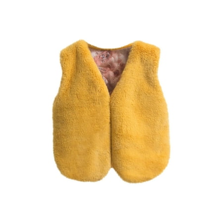 

Toddler Boys Girls Fuzzy Vest Plush Sleeveless Soft Waistcoat Outerwear Baby Solid Jacket Winter Fleece Cardigan Baby Clothes