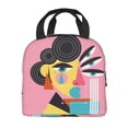 thumbnail image 4 of ZICANCN Insulated Lunch Bag for Women Men, Abstract Art Female Line Reusable Cute Lunch Bags for Picnic School Work Office, 4 of 8