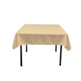 thumbnail image 2 of LA Linen TCpop52x52-KhakiP03 Polyester Poplin Square Tablecloth, Khaki - 52 x 52 in., 2 of 4