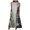 Gray, variant on Savings Clearance 2025! asdoklhq Womens Plus Size Clearance Dresses,Women Loose Sleeveless Pocket Long Dress O-Neck Print Retro Dress