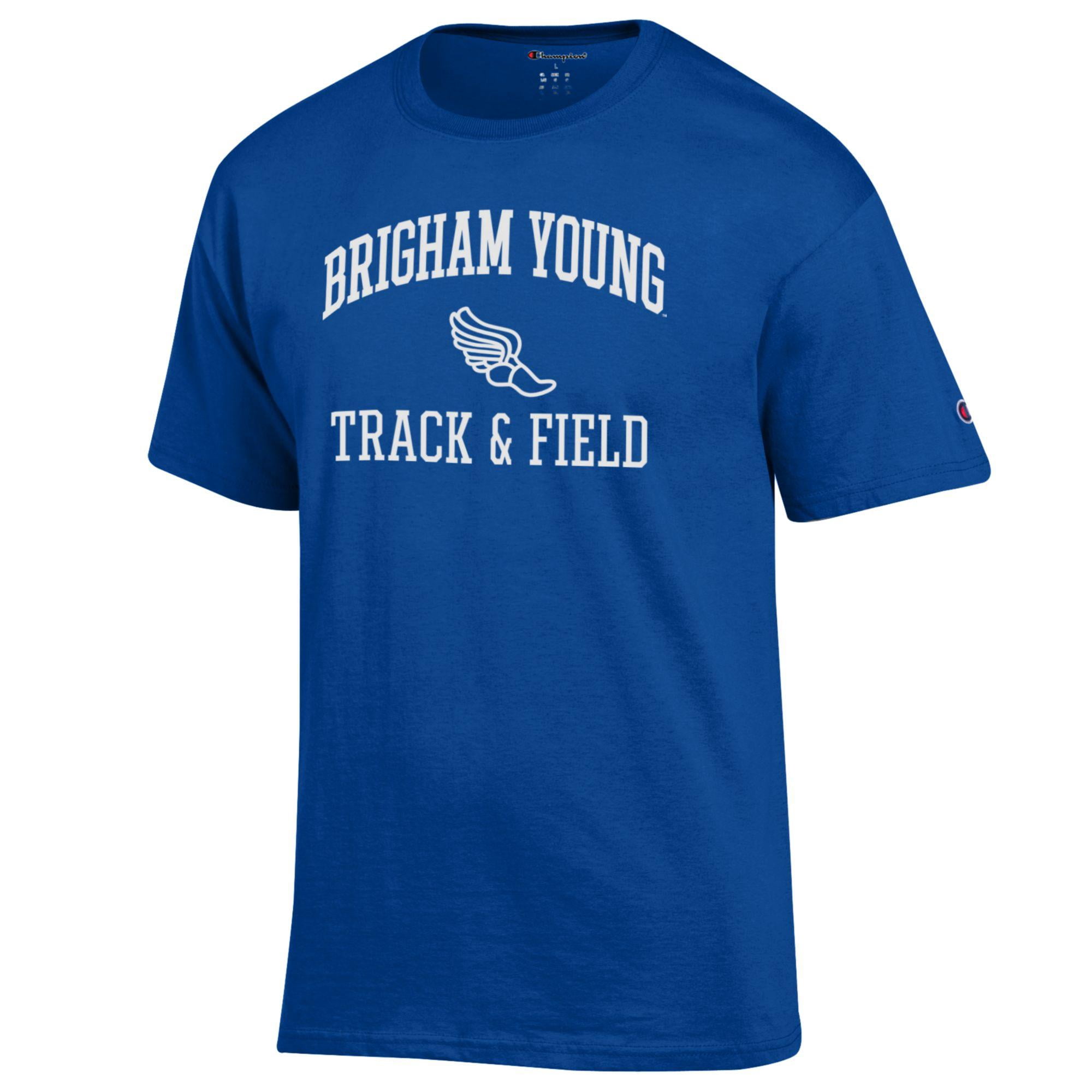 Men's Champion  Royal BYU Cougars Track & Field Icon T-Shirt