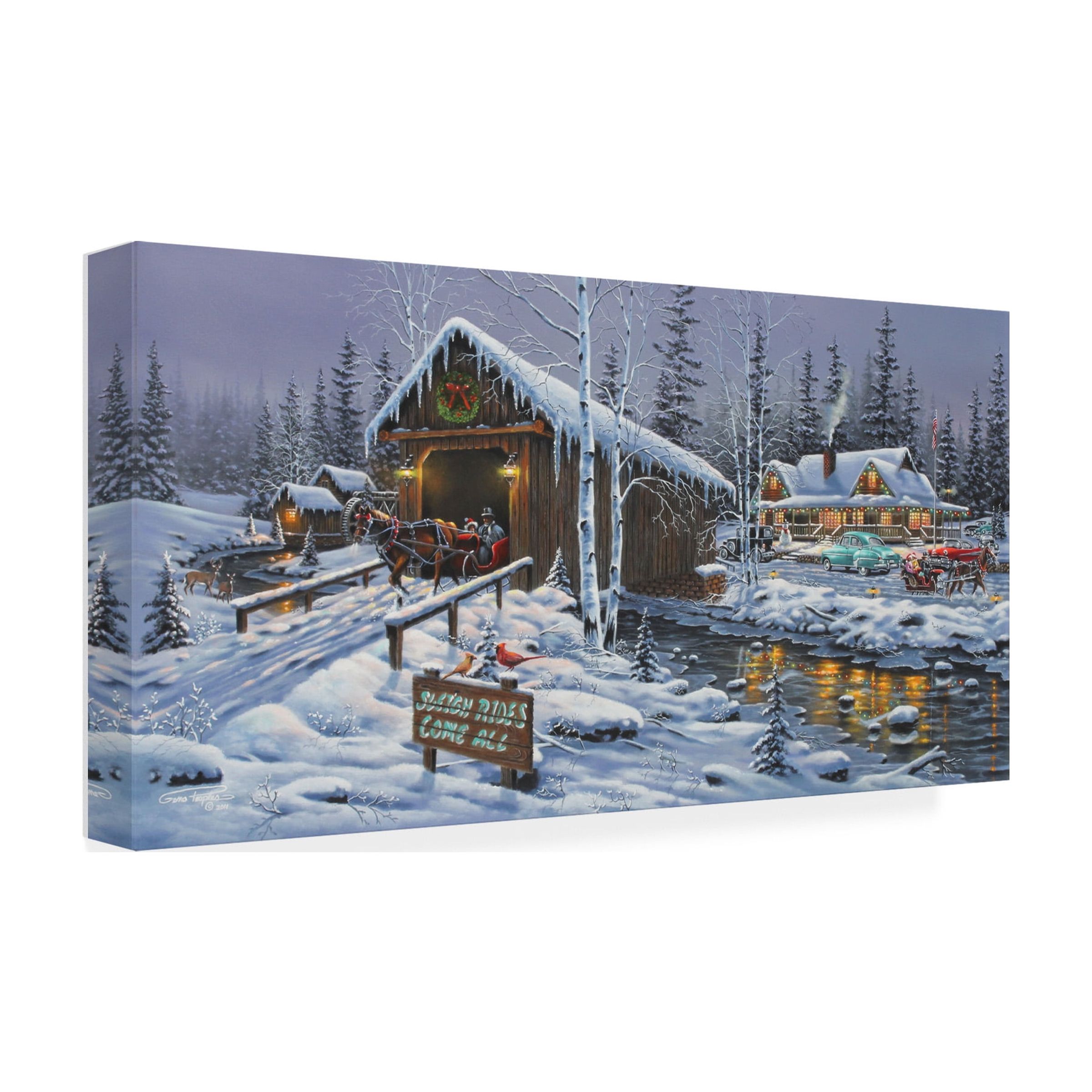 Trademark Fine Art 'Holiday Gathering' Canvas Art by Geno Peoples